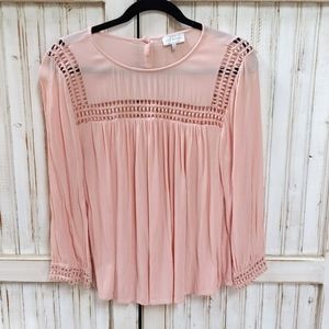 Lucky Brand , pink flowy boho top. Size medium